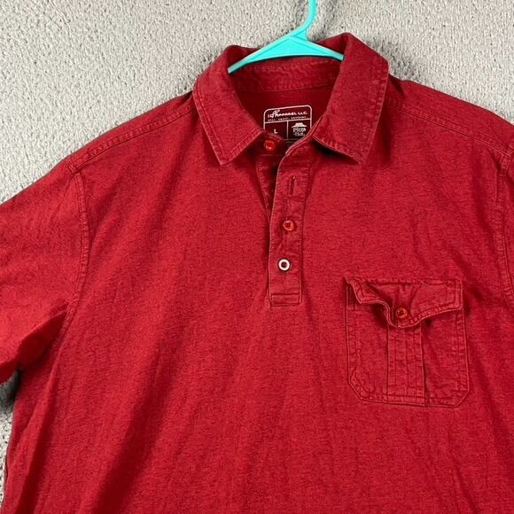 Vintage Style Pizza Hut Red Polo Large L Employee Uniform Work Shirt Cargo - Picture 1 of 8
